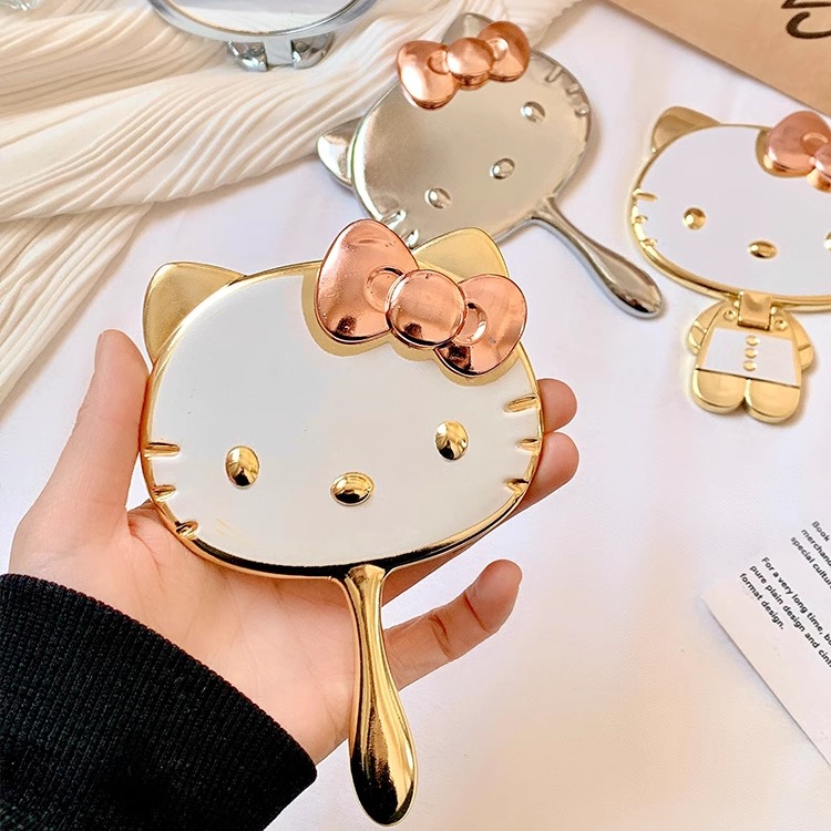 少女心kt猫小镜子可折叠化妆镜