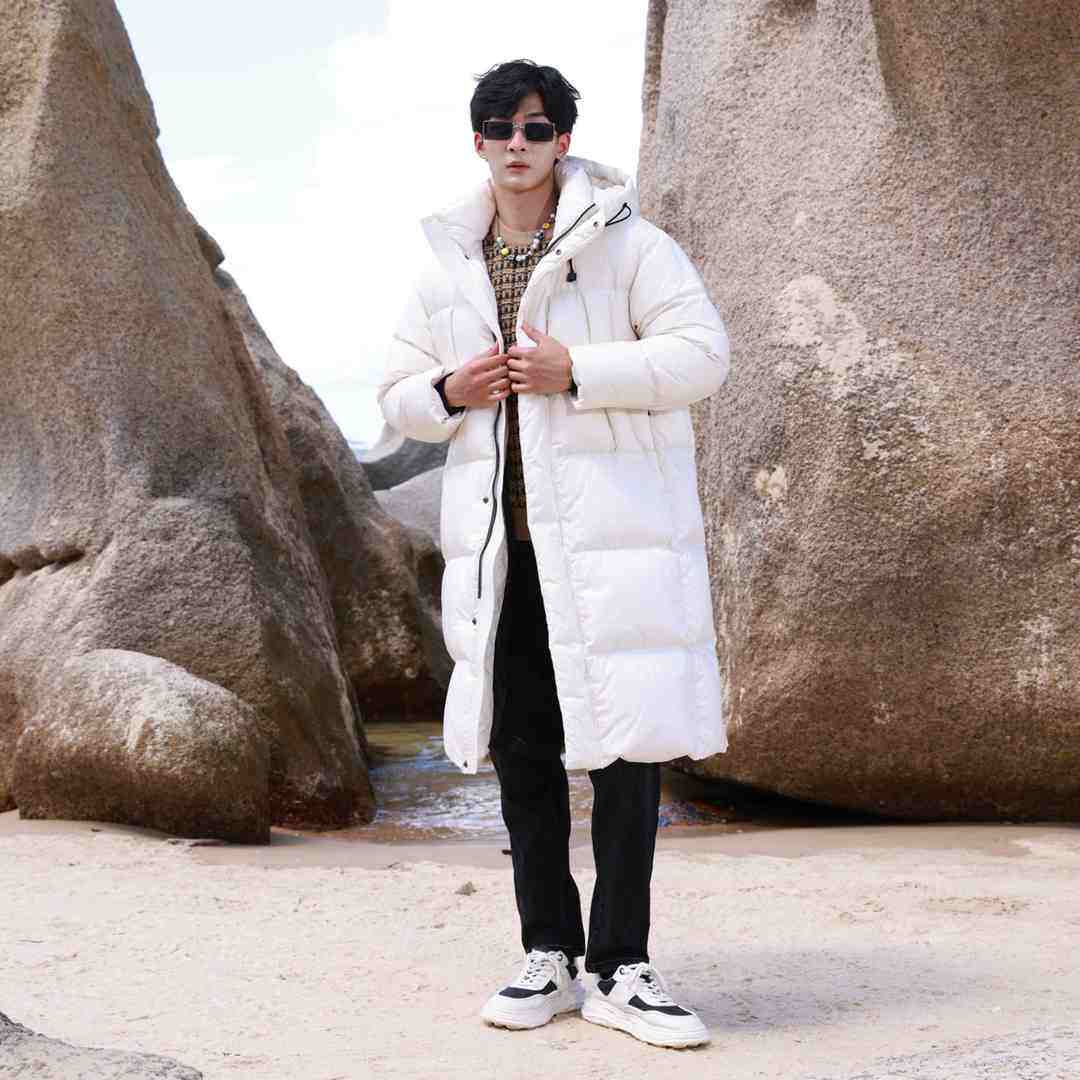 ALT阿恩蓝拓连帽羽绒服长款