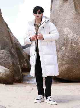 ALT阿恩蓝拓2024冬季连帽长款羽绒服BC41192538原1499专柜正品