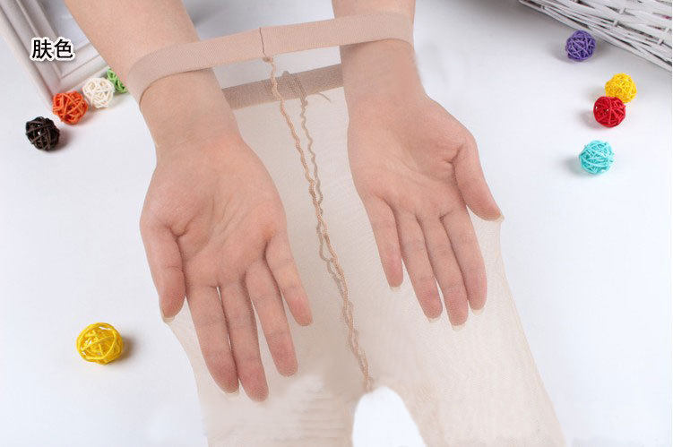 超薄一线裆t档脚尖透明全透明最薄无痕隐形彩色白色丝袜连裤袜