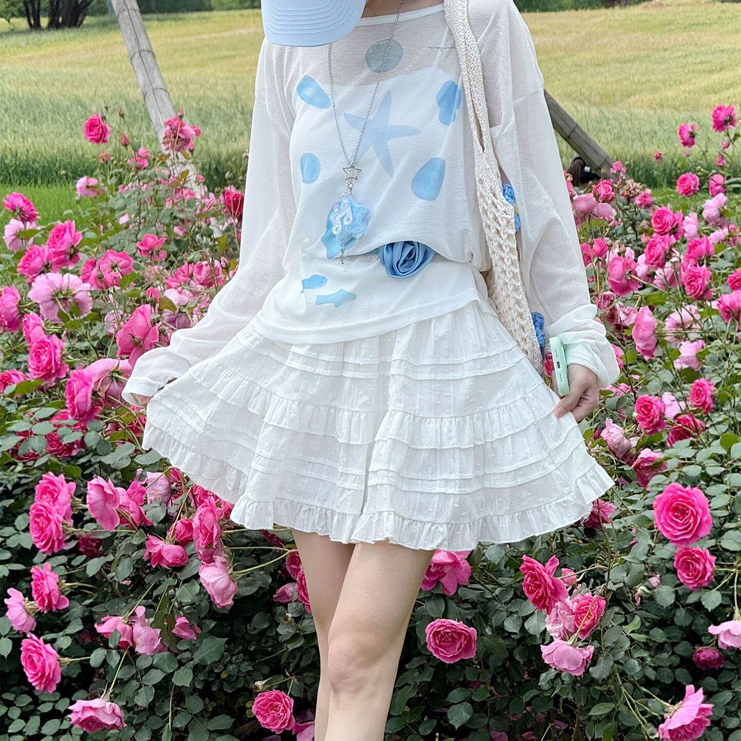 白色纯棉短裙女2026夏季新款小个子a字半裙芭蕾风百搭蛋糕半身裙