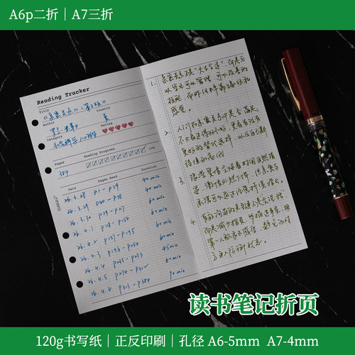 A7 A6per｜读书笔记折页 播客纪录片观影阅读记录跟踪摘抄法文格