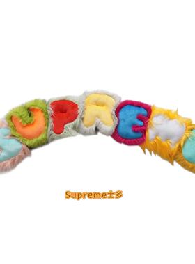 [现货]SS26 Supreme Faux Fur Pillow 字体logo 抱枕 127 x 25cm