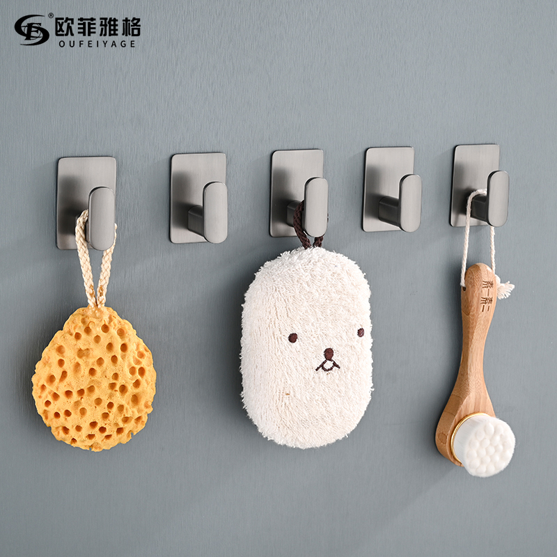 挂钩枪灰色衣帽单钩免打孔挂衣钩