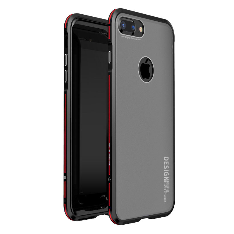 Luphie Bi-Color Blade Sword Slim Light Aluminum Bumper Frosted PC Back Cover Case for Apple iPhone 8 Plus & iPhone 8