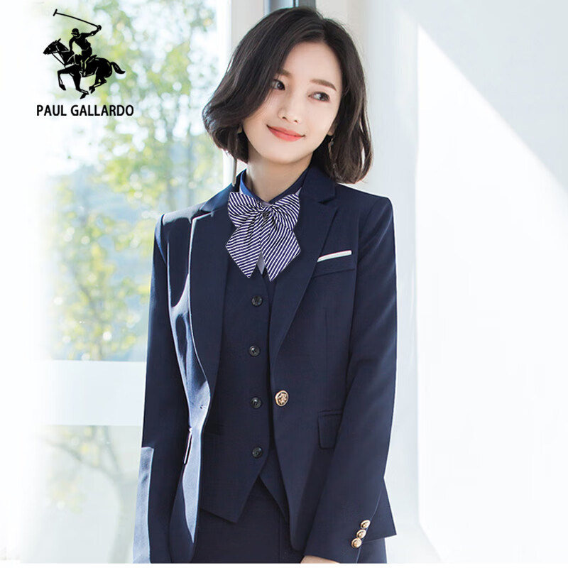 保罗职业装领花银行酒店服务员空姐工作校服系带免打双层领结女士