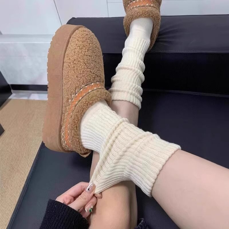 秋冬显瘦新姿势～小腿堆堆袜来袭！秋冬袜子女毛巾底加厚保暖棉