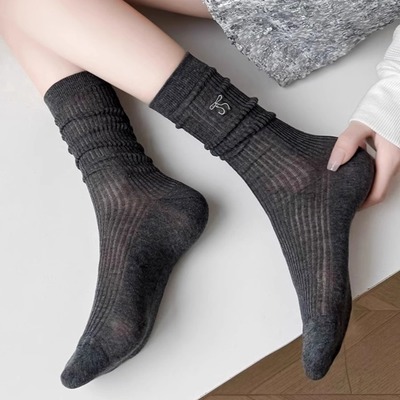 【两双装】miu里miu气的蝴蝶结刺绣堆堆wa谁挡得住啊~纯欲天花板