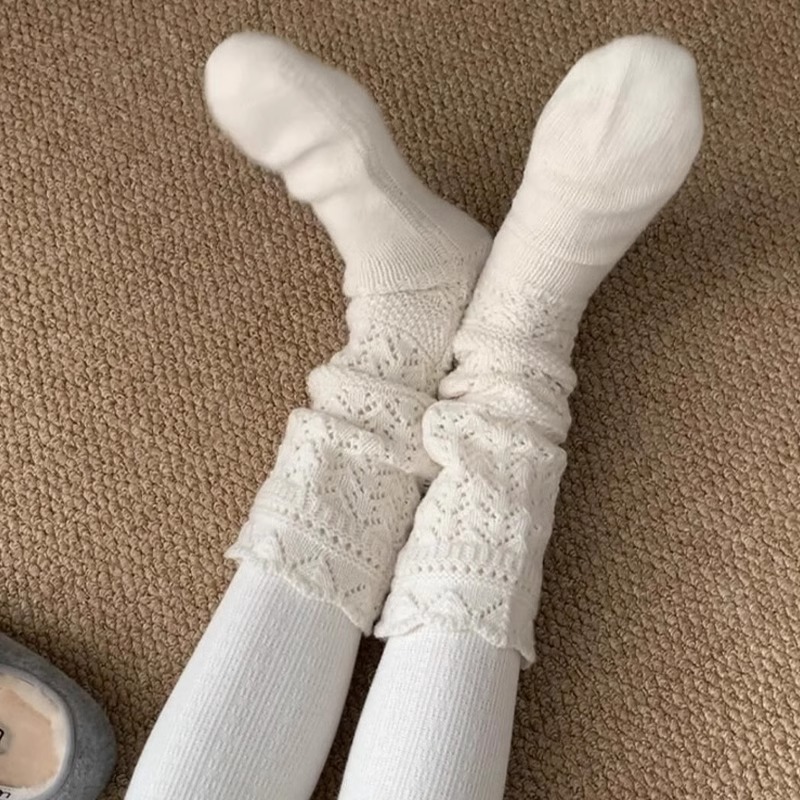 连裤袜+漂亮小腿袜又拽又乖！含羊毛材质太暖和了~文艺复古味好浓