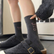 每一天 无骨袜子真 好穿又透气 幸运 超百搭 春秋中筒堆堆女袜