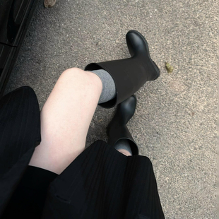 原图~万能中灰色小腿袜！拯救所有靴子！格雷miu系骑士靴袜超绝