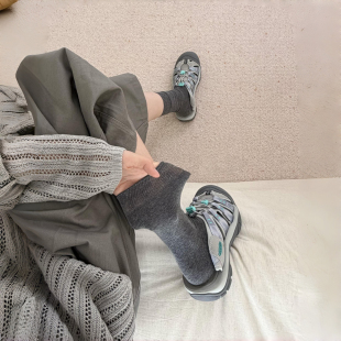 定染深灰色也太美了~chao高弹力穿上可太舒服了~袜子女春夏薄无骨