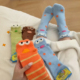 小鱼也太好玩了 抽象 可爱 丑丑 袜子女秋冬毛绒厚款 居家保暖