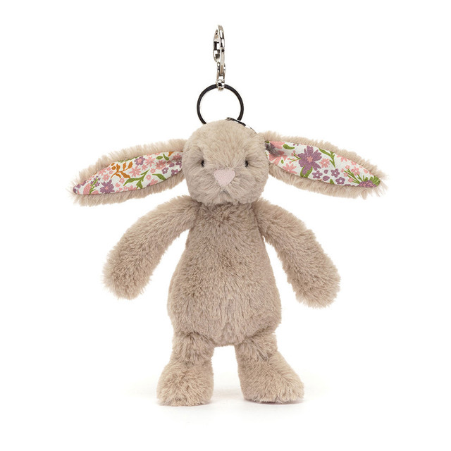 英国Jellycat邦尼兔花布耳朵包包挂饰可爱挂件安抚公仔毛绒钥匙扣