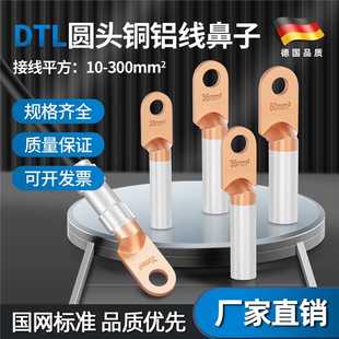 特制国标铜铝鼻DTL 铜加长接线端子大功率铜铝过渡线鼻子铜铝线耳