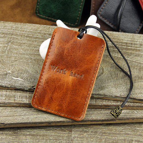 公交卡套满减头层牛皮腕带