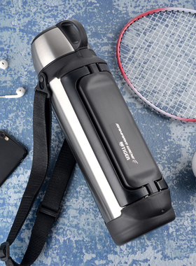 虎牌保温壶2升MHK-A202男士便携户外tiger大容量不锈钢保温水壶