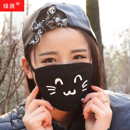 卡通表情口罩情侣纯棉个性防尘防雾霾口罩时尚防晒夏季薄款男女春