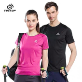 探拓户外速干T恤男女短袖 运动透气情侣快干衣登山服夏跑步速干衣