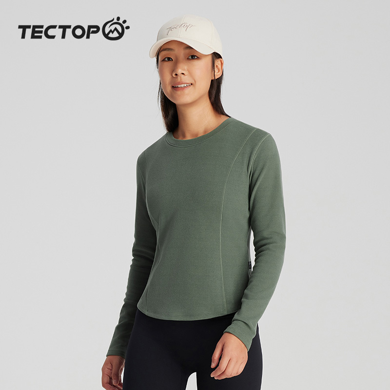 探拓双面德绒修身打底衫抓绒衣