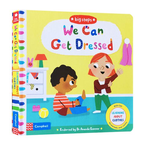 现货 英文原版  Big Steps: We Can Get Dressed大步向前系列：我会穿衣服