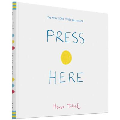现货 英文原版 给孩子的艺术书 绘本 Press Here 按这里 埃尔维杜莱 Herve Tullet 英文版儿童英语启蒙图画书 精装 进口原版书籍