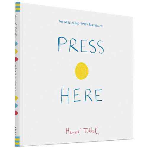 现货 英文原版 给孩子的艺术书 绘本 Press Here 按这里 埃尔维杜莱 Herve Tullet 英文版儿童英语启蒙图画书 精装 进口原版书籍