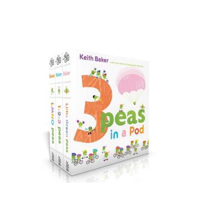 现货 英文原版 3 Peas in a Pod: LMNO Peas; 1-2-3 Peas; Little Green Peas 豆荚里有3粒豌豆：无豌豆；1-2-3粒豌豆；小绿豆