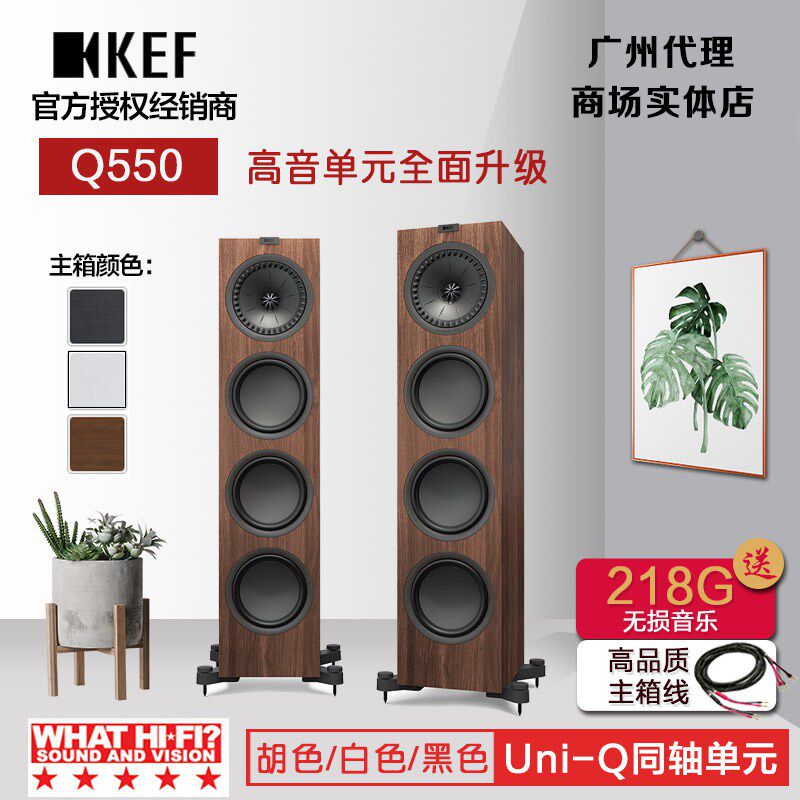 KEF Q550落地音箱 前置家庭影院发烧高保真同轴喇叭Q500全新升级