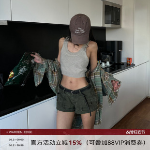 韩好甜WARDEN EDGE城市狩猎 低腰包臀短裤女夏复古多口袋休闲热裤