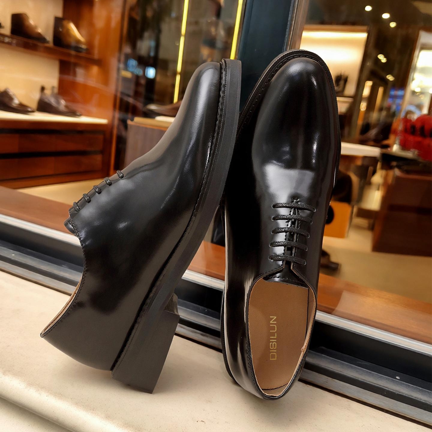 狄斯仑高端真皮皮鞋男士商务正装