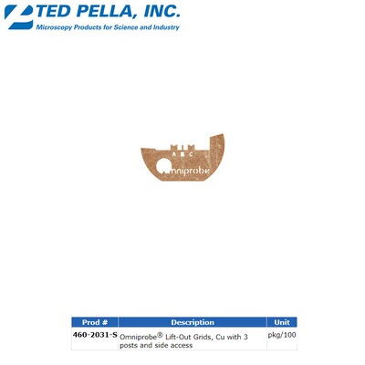 FIB载网Omniprobe三齿铜网100个/盒 ted pella铜网460-2031-S