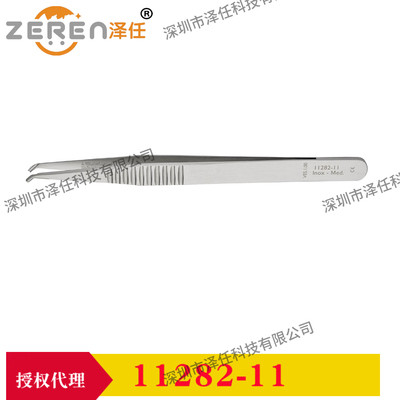 FST镊子11282-11 Vessel Cannulation Forceps 1mm OD 导管镊子