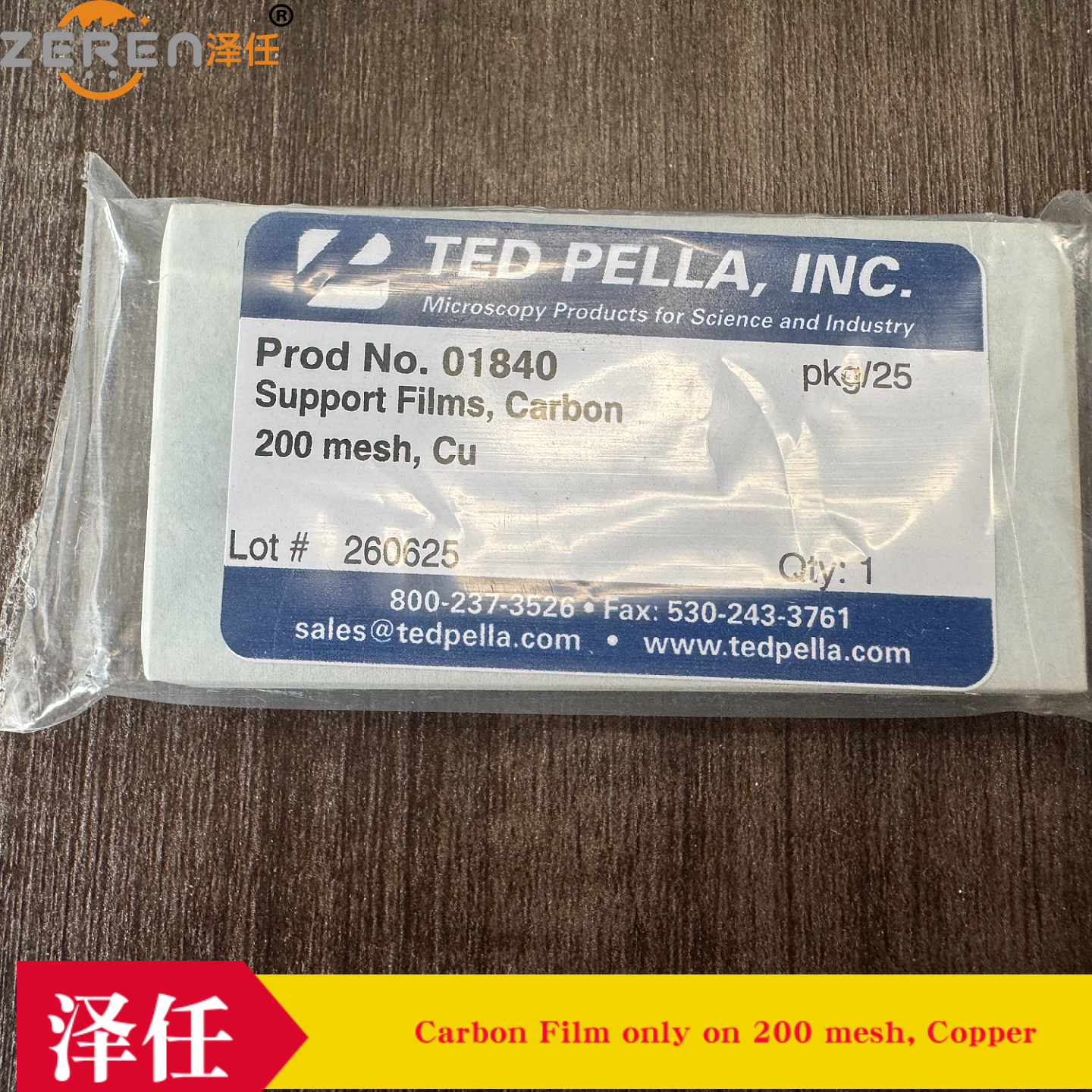 ted pella碳支持膜01840 Carbon Film only on 200 mesh, Copper