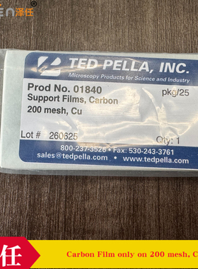 ted pella碳支持膜01840 Carbon Film only on 200 mesh, Copper