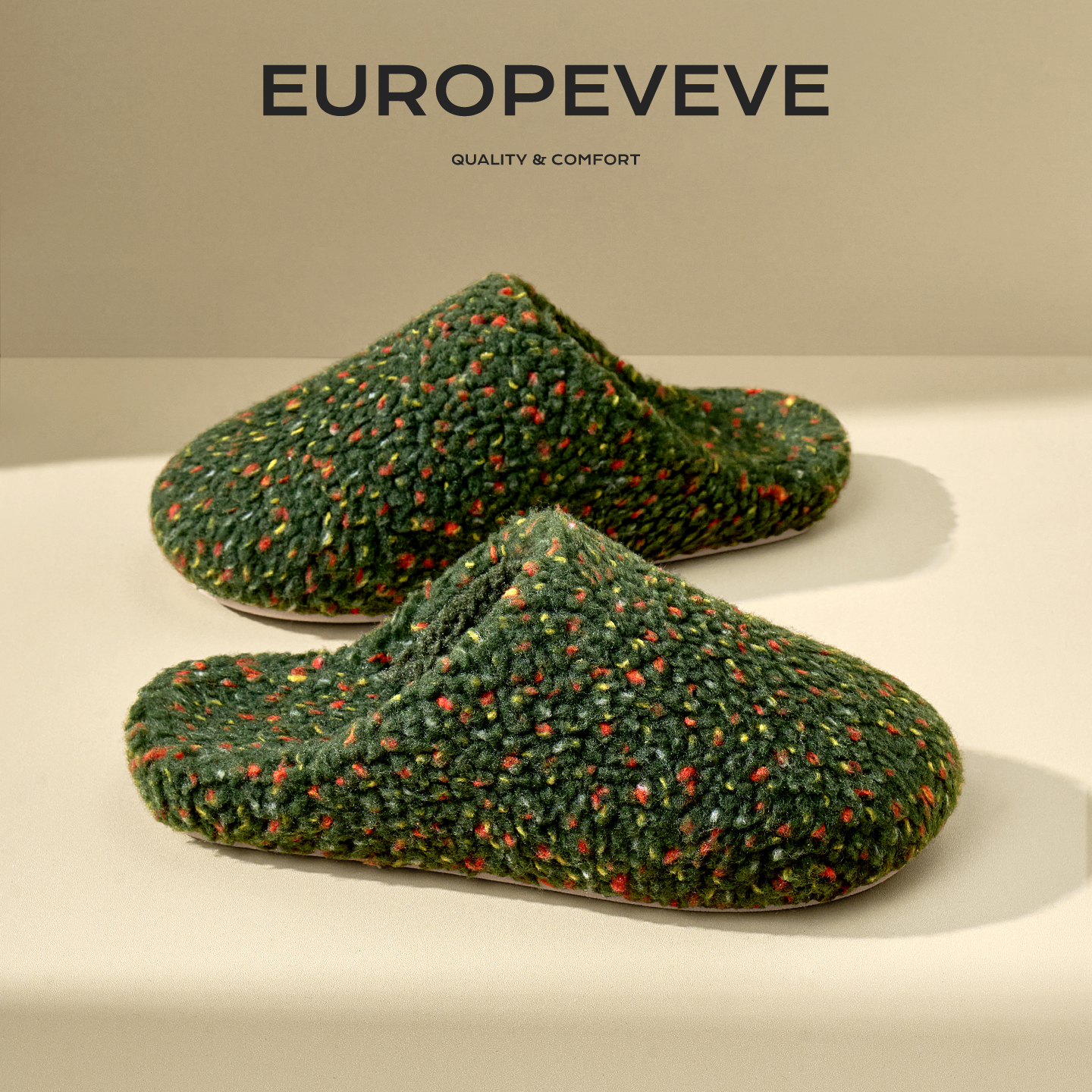 满天星羊羔绒软底棉拖鞋女冬天居家用情侣室内防滑毛绒保暖棉拖鞋