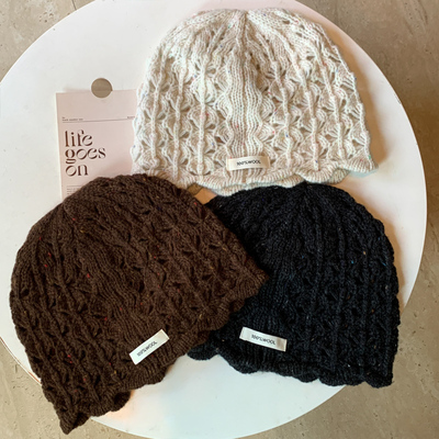 【宫佩Cocoa小苏】羊毛针织包头帽子女秋冬保暖冷帽显脸小套头帽