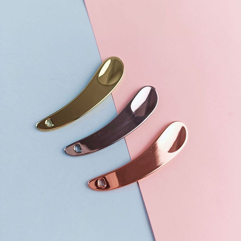 新款月牙型金属脸部眼部美容棒高端面霜眼霜按摩棒冰敷挖勺子工具