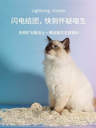 瑞梦迪猫砂豆腐砂无尘除臭膨润土混合20斤奶香味猫沙10公斤