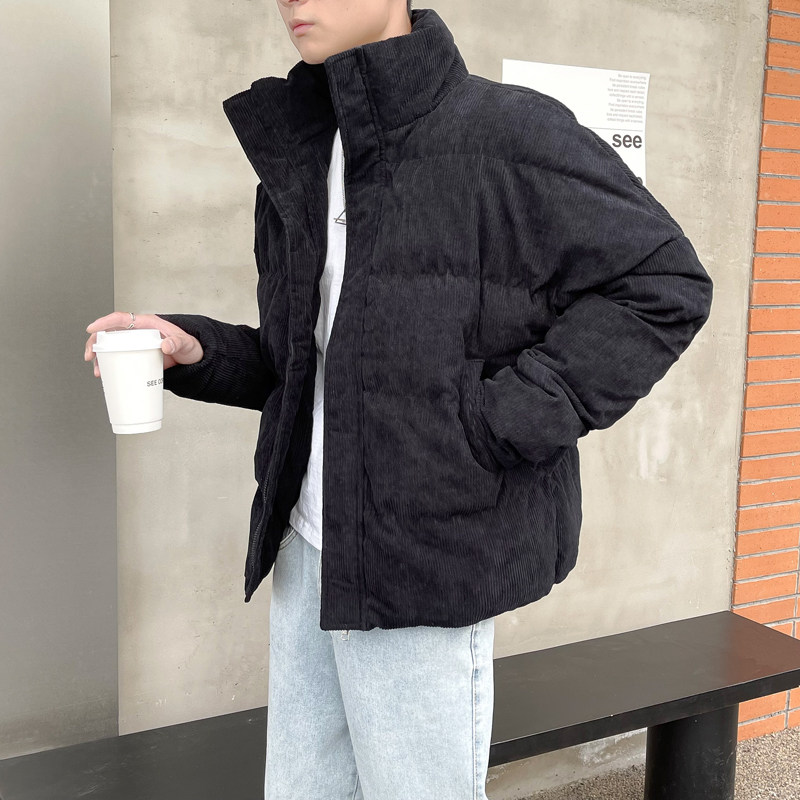 2024冬季宽松ins轻熟风灯芯绒立领大码潮流棉衣男棉服Q135P98,男装棉衣,电商A222（原电商A231）