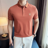 2024夏季新时尚都市刺绣潮流修身短袖POLO衫男打底Q258P49特价，男装Polo衫，电商A222（原电商A231）