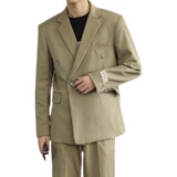 轻熟风2024秋新韩版微宽潮流ins双排扣西装西服男外套Q16P170，男装西服套装，电商A222（原电商A231）