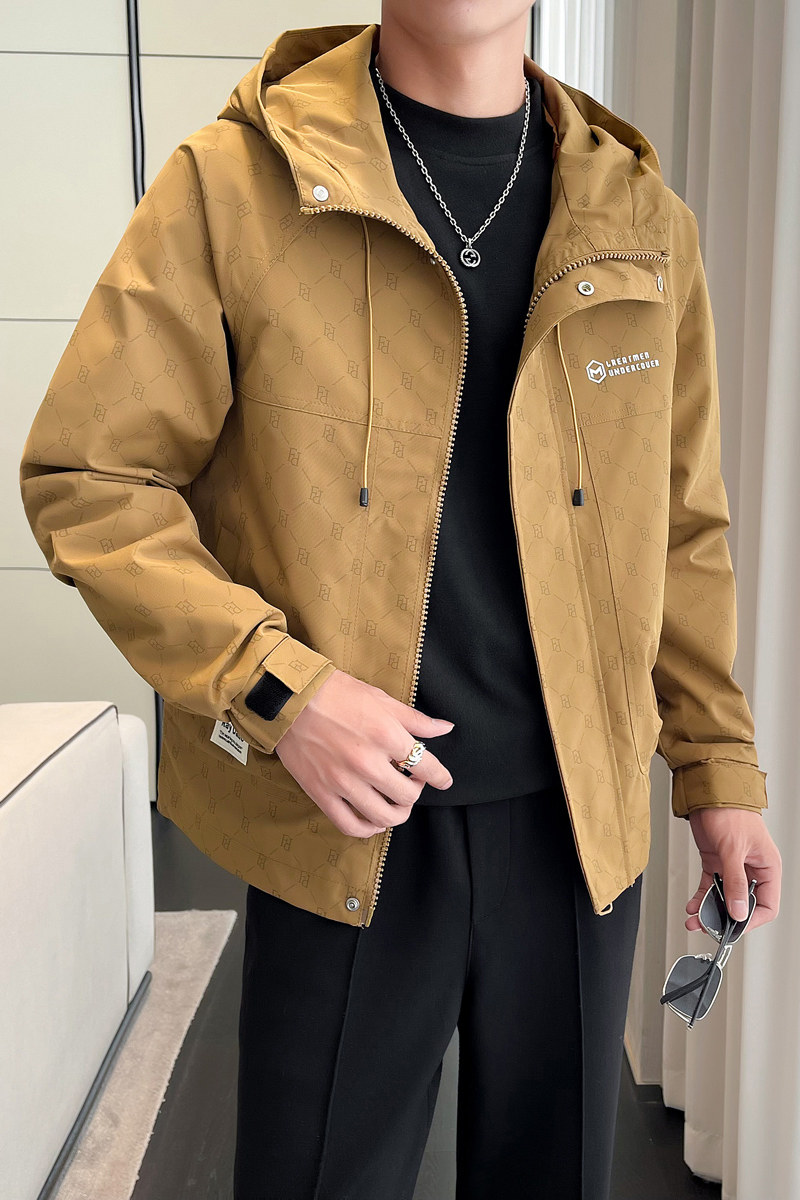 连帽潮男士夹克店主ins轻熟2024秋新宽松外套冲锋衣6801P125,男装夹克,电商A222（原电商A231）