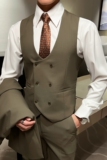 ins英伦风2024春季新休闲条纹潮流修身马甲男礼服B505P65，男装背心/马甲，电商A222（原电商A231）