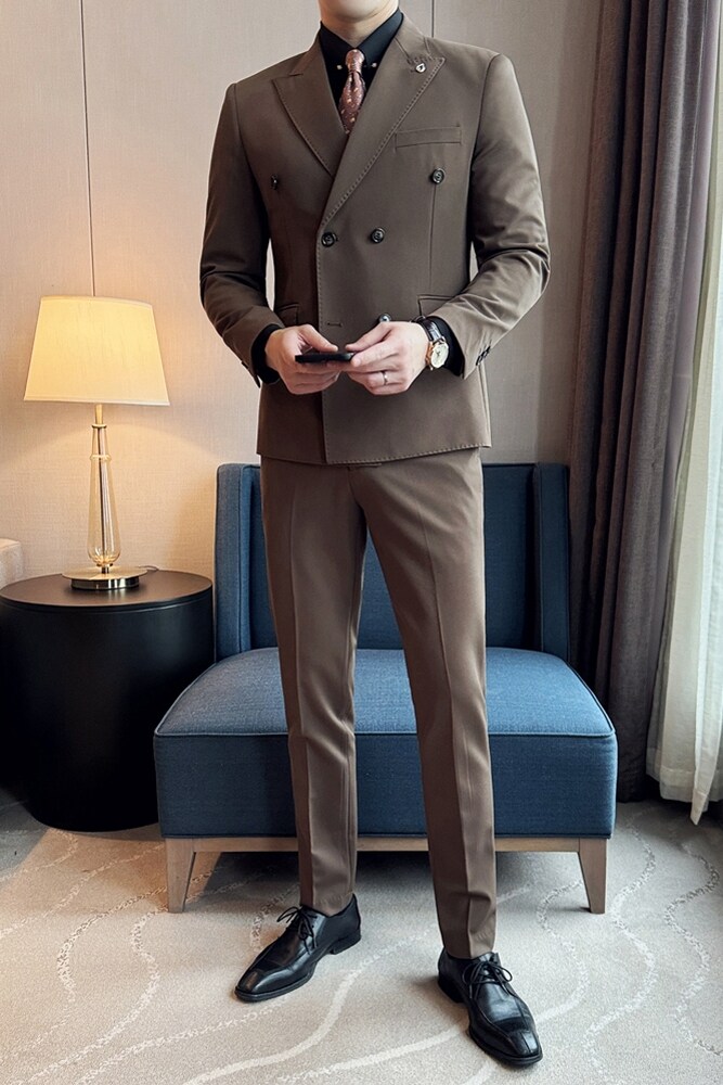2024春季新ins英伦风潮流修身商务绅士男士西服套装大码Q233P256,男装西服套装,电商A222（原电商A231）