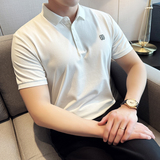 2024夏新潮流时尚都市满天星钻修身短袖POLO衫男打底Q259P60，男装Polo衫，电商A222（原电商A231）