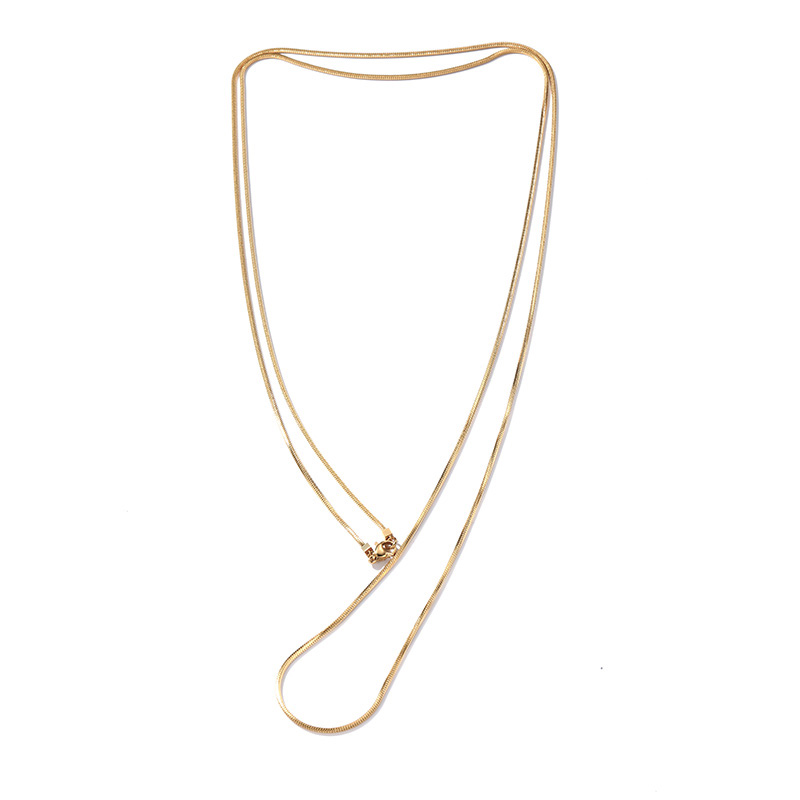 FOR DAYS 时尚百搭素链铜合金蛇骨项链