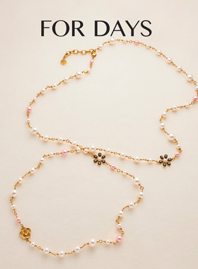 山茶花系列甜美施家珠花朵项链