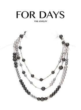 【言选好物】FOR DAYS 法式施家贝珠混搭毛衣链多圈项链