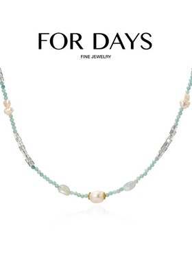 【罗娜专属】FOR DAYS 天然原石蓝水晶珍珠项链